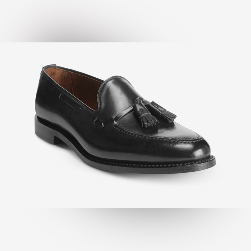 Allen Edmonds Black Leather Cordovan Tassel Loafers